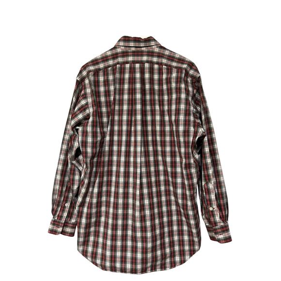 Ralph Lauren Blake Men's Medium Long Sleeve Button Up Shirt Plaid 2-Ply Cotton - Picture 4 of 6